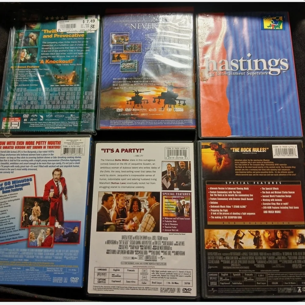 8 New and Used DVD Lot Mixed Genre Movies Whole Sale